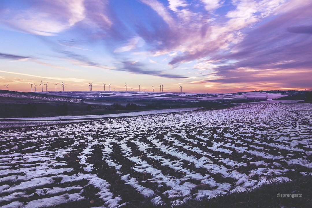 Abendhimmel in Stetten (Donnersbergkreis, Rheinland-Pfalz)